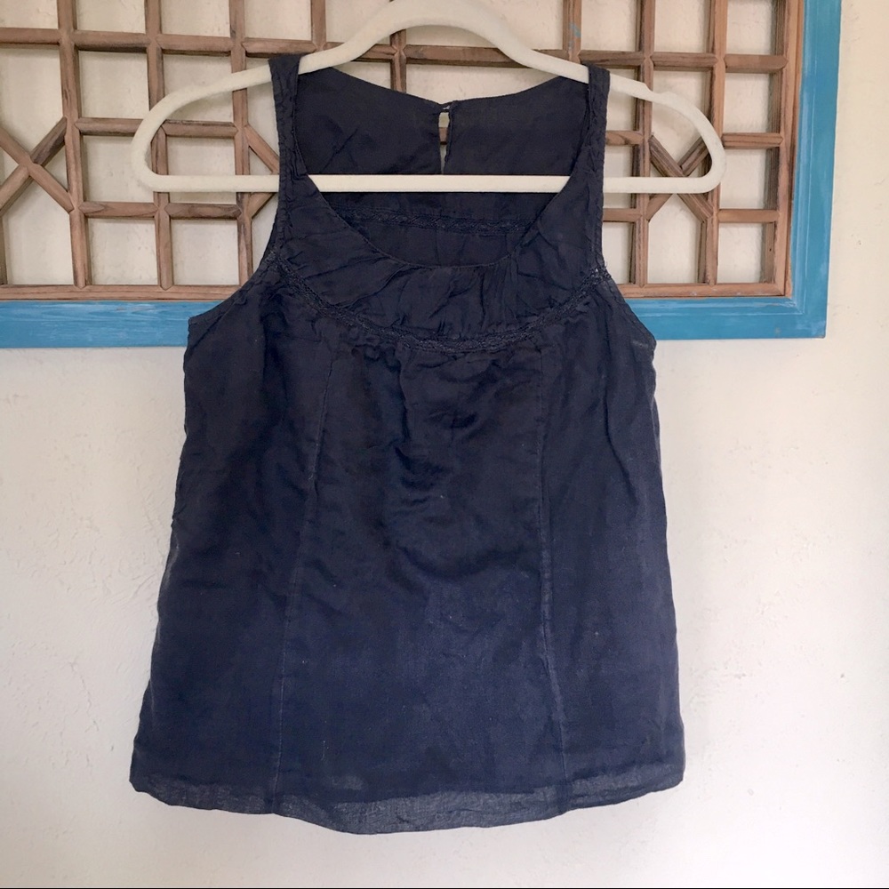 3/$15✨ H&M L.O.G.G. Navy Blue cotton tank top, size 2